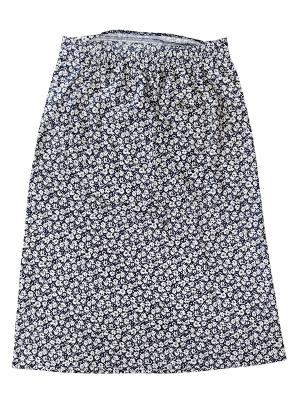 J. Crew Navy & White Printed Bias Slip Skirt - Picture 2 of 2